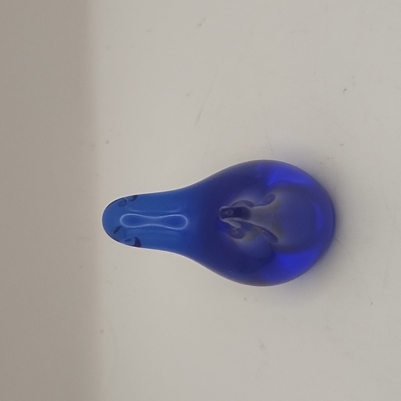 Vintage Blue Glass Bird 3" X 2" - Picture 2 of 8